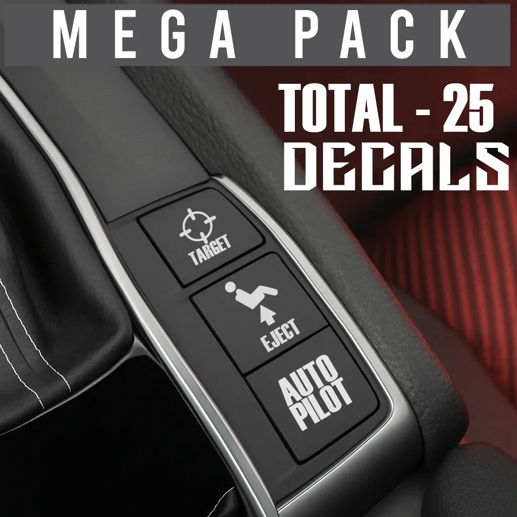 Blank Car Button Decals – Funny Eject & Custom Dashboard Stickers (25-Pack) MXkits Motocross Graphics — Custom MX Decal Kits for All Bikes