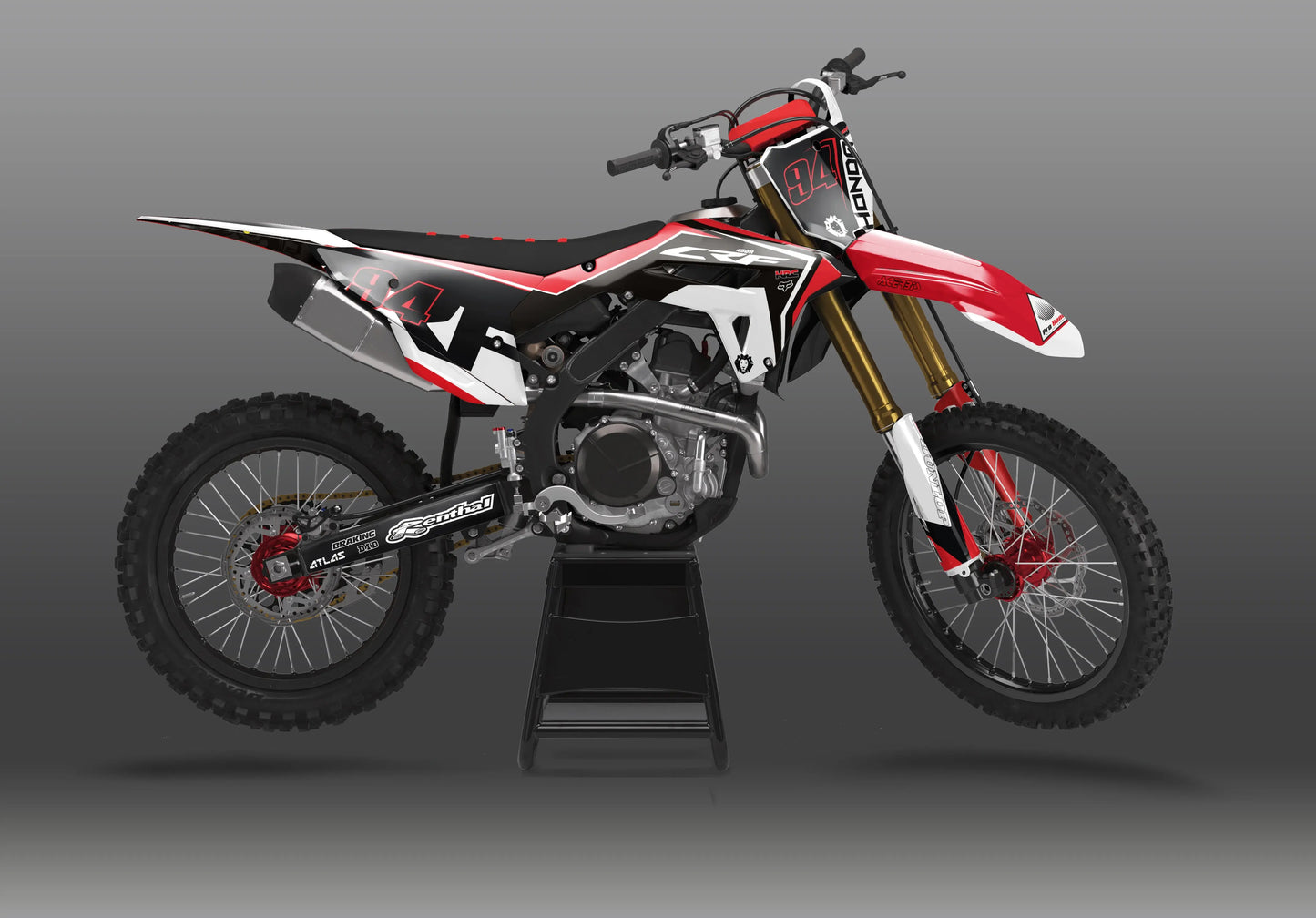 Honda ARROW Dekor-Kit in vollständiger Motorradansicht