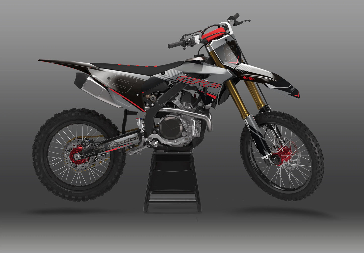 Honda LIO Dekor-Kit in vollständiger Motorradansicht