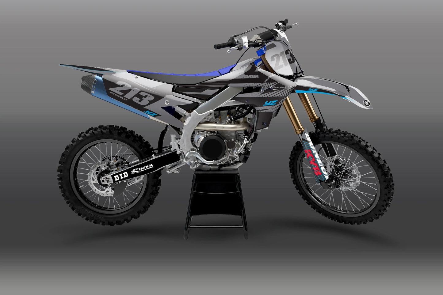 Yamaha BLACK Dekor-Kit mit vollständiger Motocross-Abdeckung
