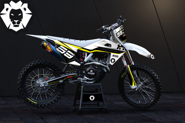 Husqvarna Stealth-Aufkleber als schwarzes Dekor-Set