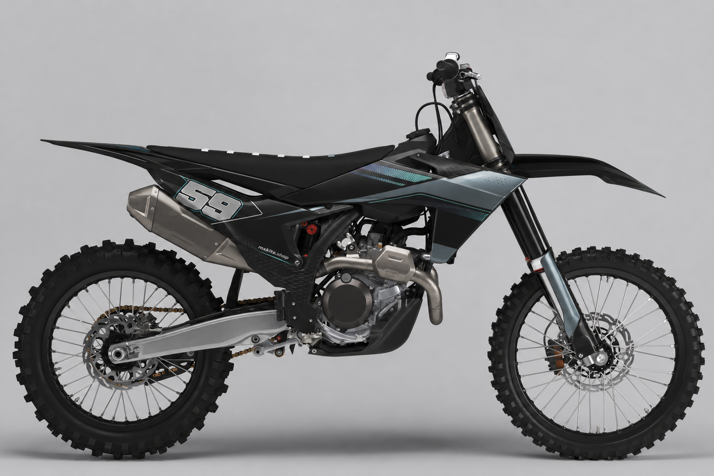KTM Graphite Signal 59 custom motocross graphics kit