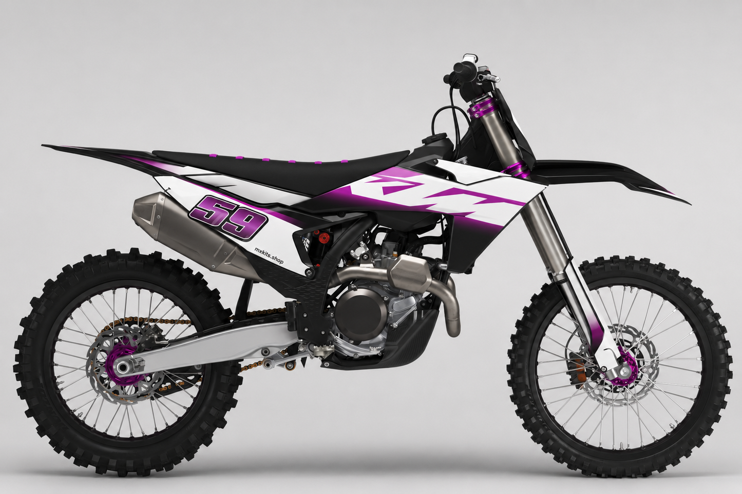 KTM Purple Prism 59 custom motocross graphics kit