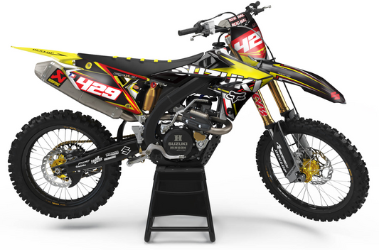 Suzuki RM-Z/RM Graphics Kit “REDY” – Red Factory Style Wrap | 21mil Ultra-Thick Motocross Decals