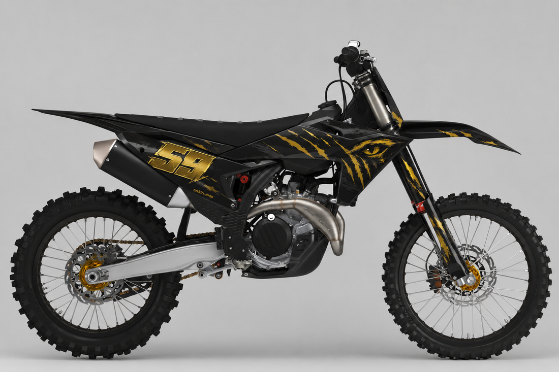 KTM Golden Claw Motocross-Dekor-Kit mit goldenen Details