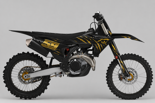 KTM Golden Claw Motocross-Dekor-Kit mit goldenen Details