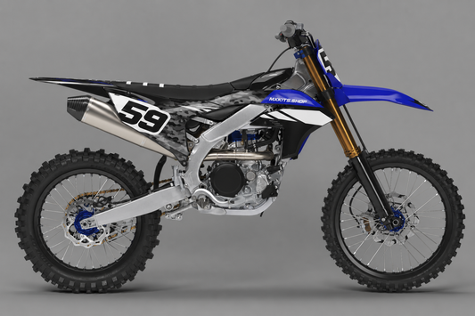 Yamaha Arctic Recon MX-Dekor-Kit in Blau, Weiß und Schwarz