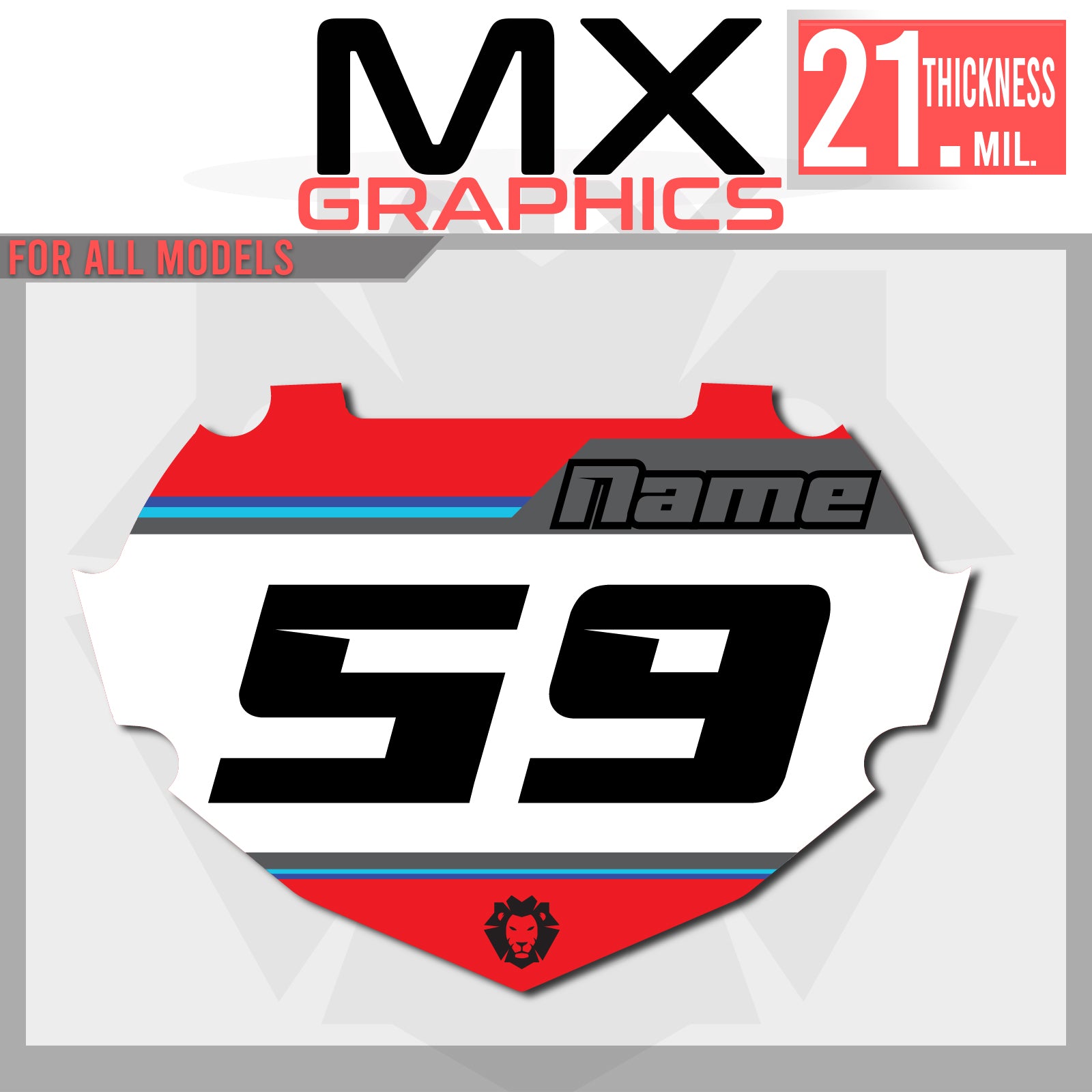 BMX Number Plate Stickers