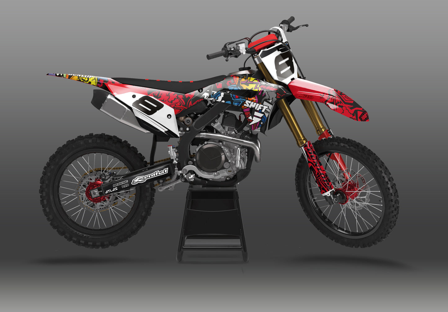 Honda GRAFFITI-Grafik-Kit | Benutzerdefinierte Motocross-Aufkleber