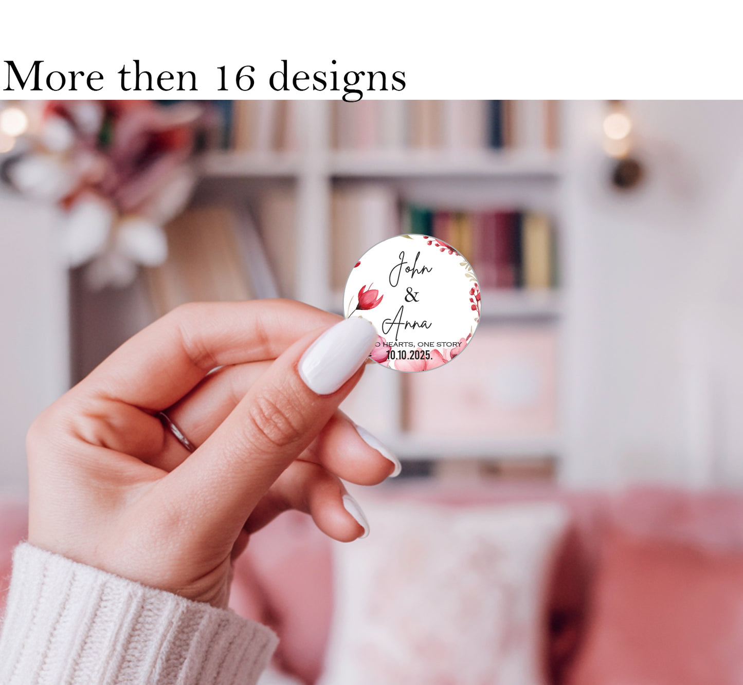 Printed Round Wedding Stickers