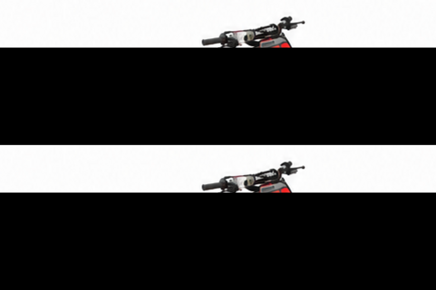 Black Charcoal Honda CRF custom motocross graphics kit in side view with personalized race number