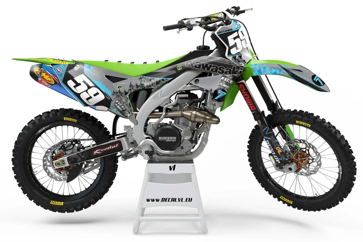 Kawasaki-Motocross-Motorrad