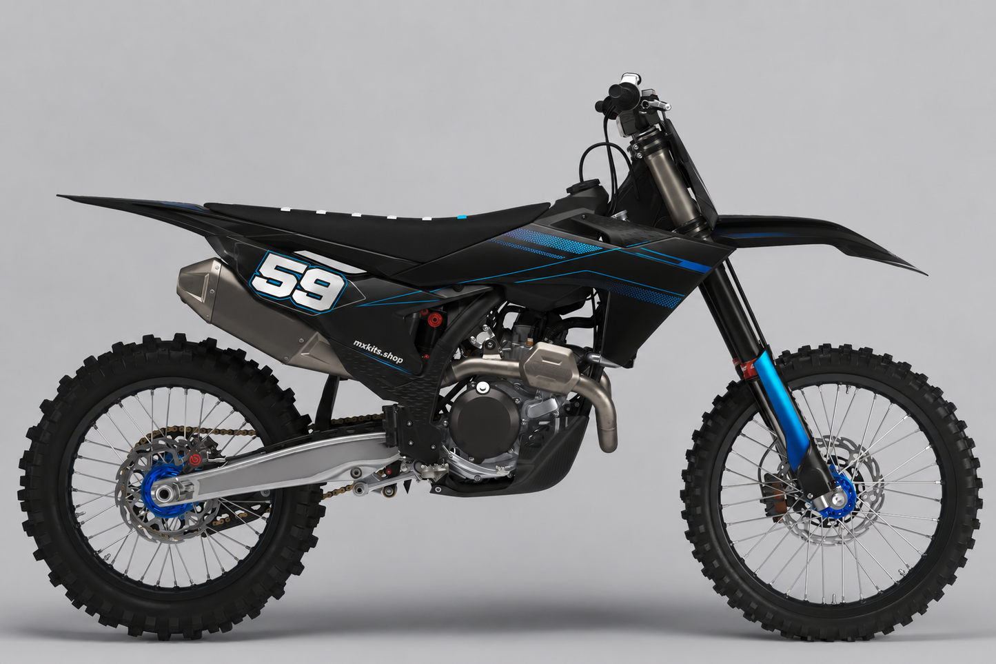 KTM Blue Circuit 59 custom motocross graphics kit
