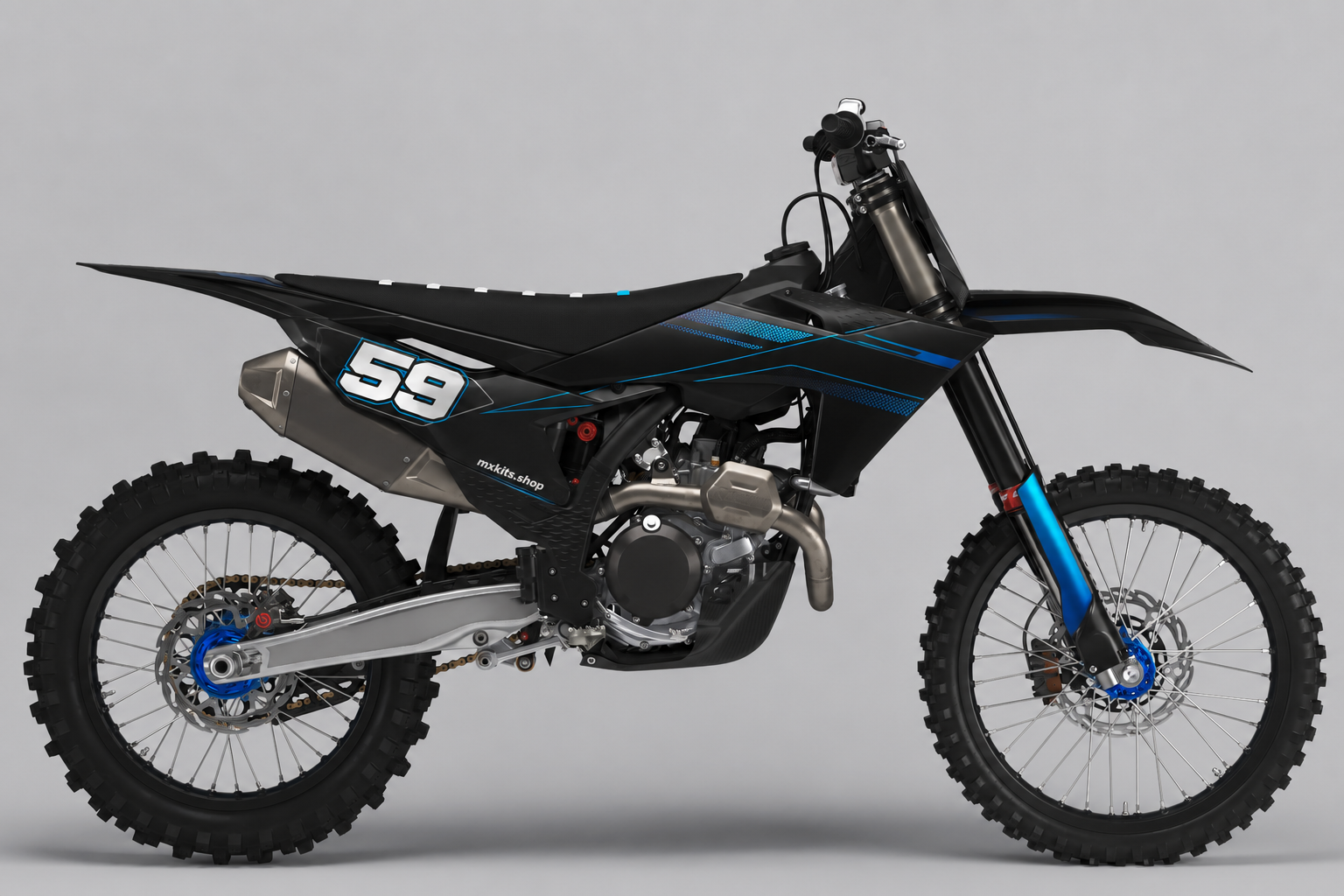 KTM Blue Circuit 59 custom motocross graphics kit