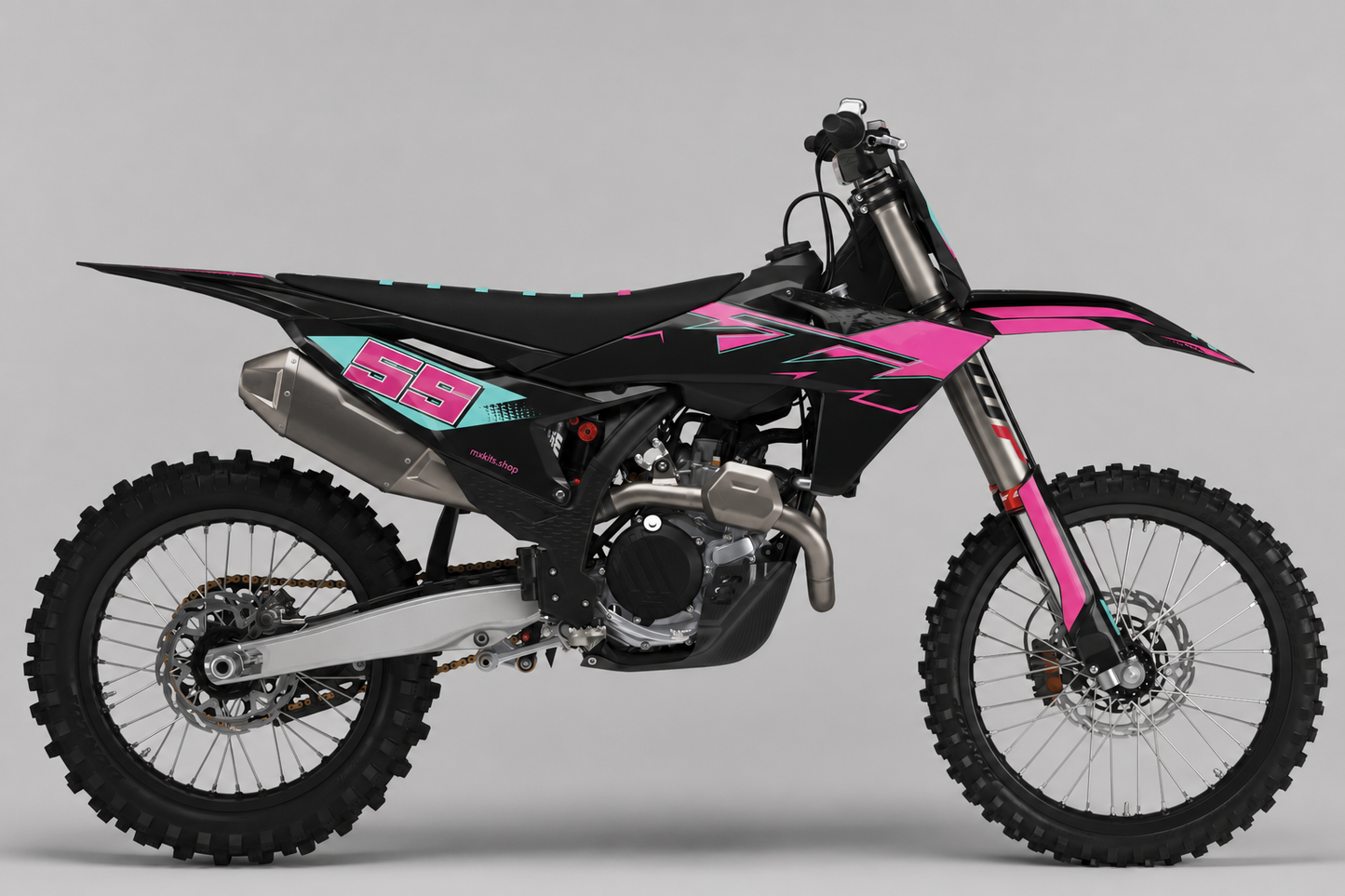 KTM Neon Quartz 59 custom motocross graphics kit