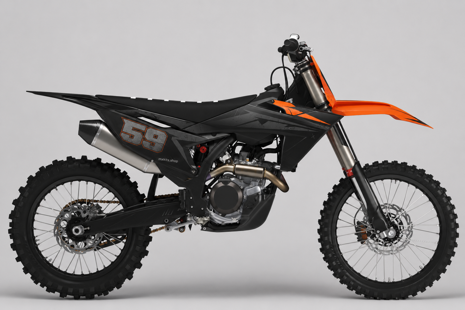 KTM Stealth Scuff 59 custom motocross graphics kit
